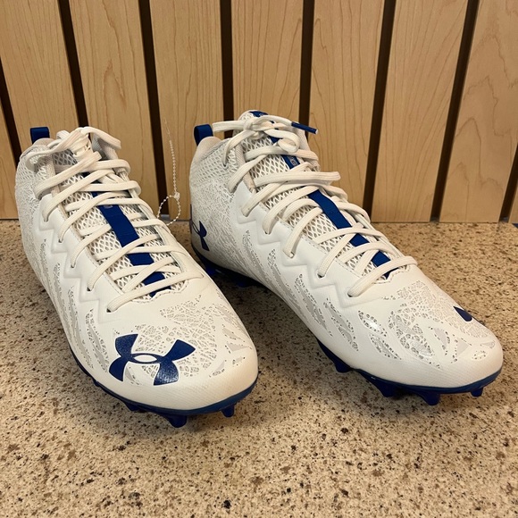 Under Armour Spotlight 4D Foam UA Mens Football Cleats Sz 12 White 3023963-103 - Picture 2 of 10